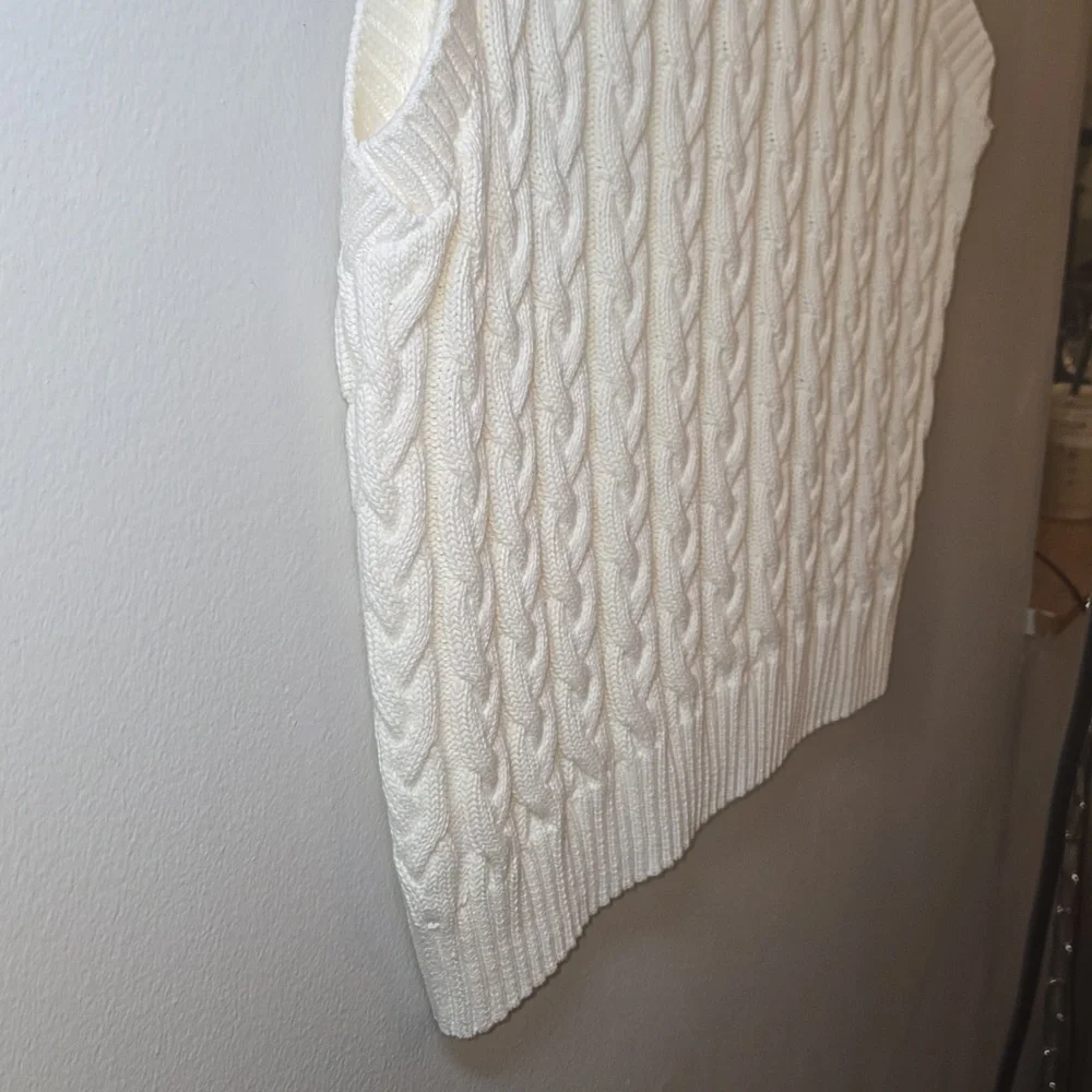 Faherty Sunwashed Organic Cotton Knit Sweater Vest NWT